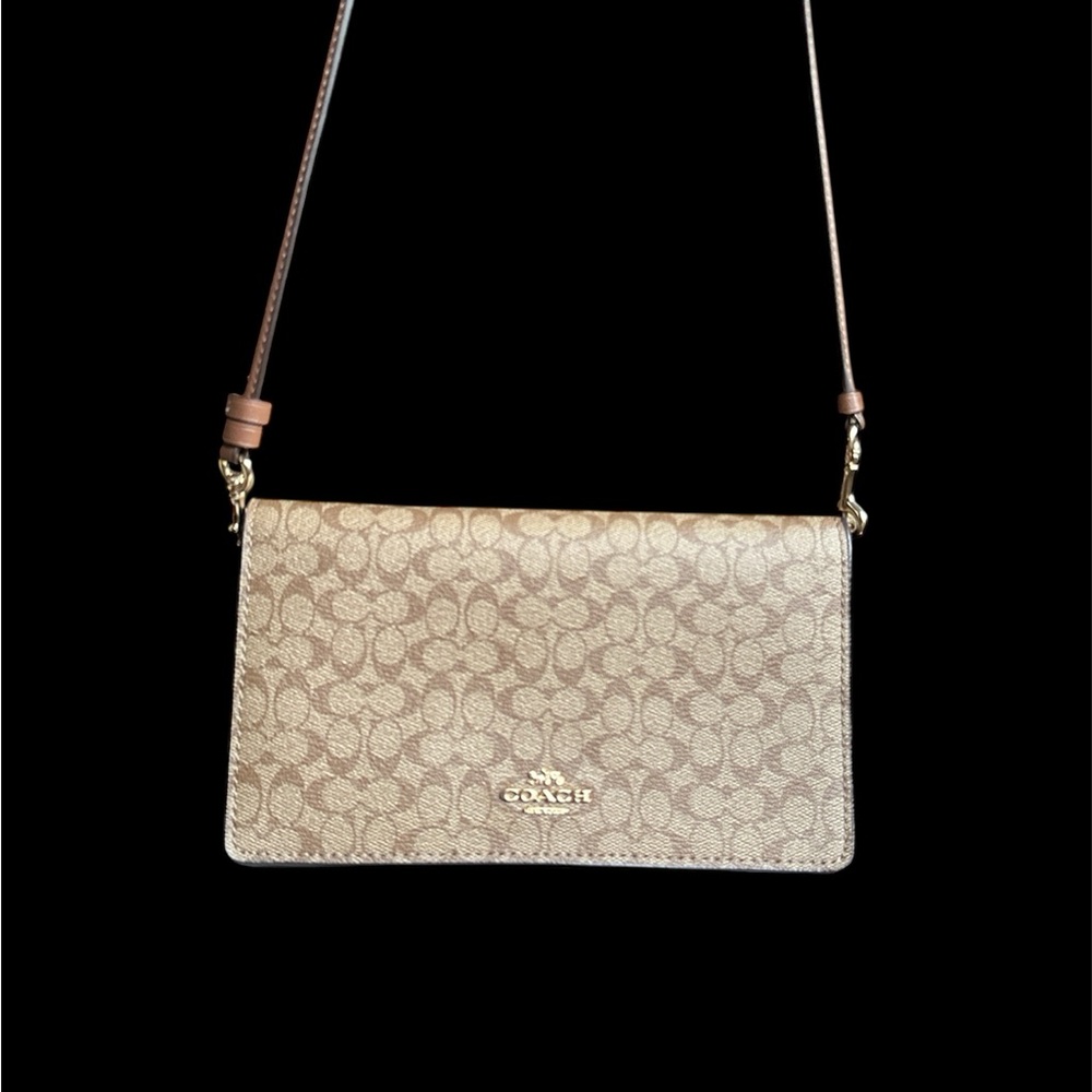 Coach Beige Signature Crossbody Bag